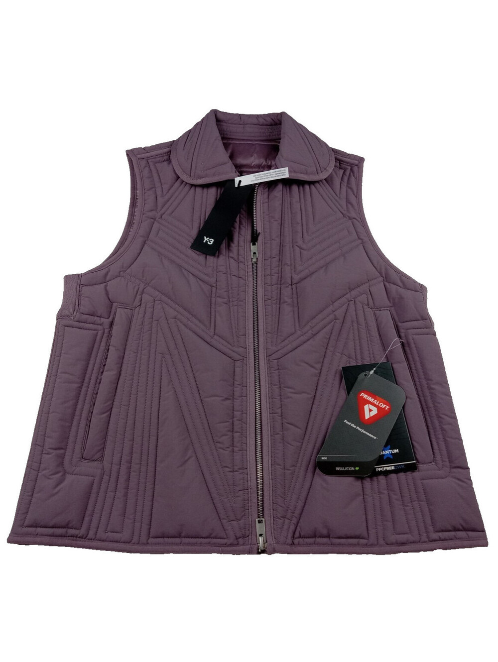 adidas Y-3 Vest Womens XS Extra Small Mauve Purple Quilted PrimaLoft Yohji New